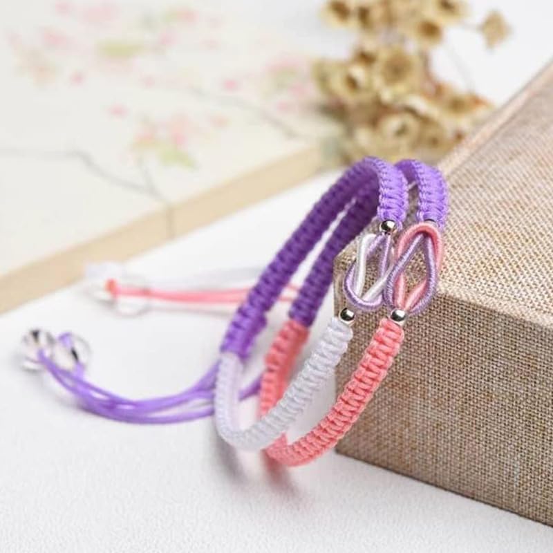 DivaGlamz To My Granddaughter-Infinity Forever Love Heart Bracelet, Natural Emperor Stone Double Layer Purple Beaded Woven Wrap Bracelets Adjustable Mind Peace Gift Jewelry - Image 4